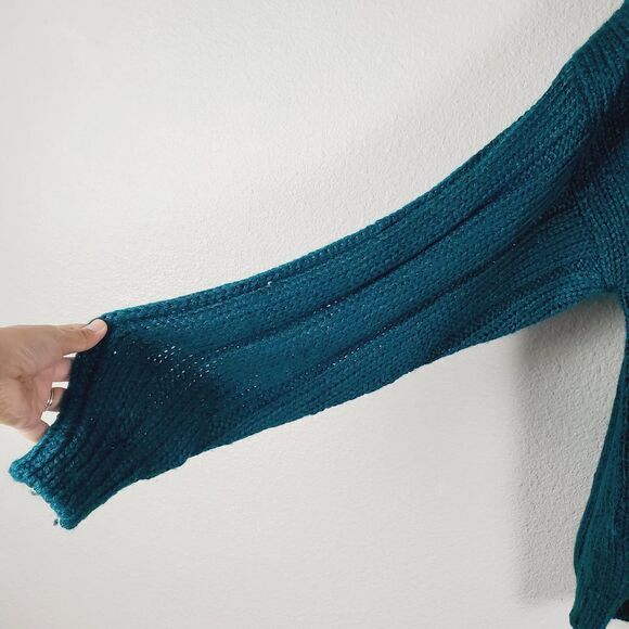 Cambridge Classics Teal Cable Knit Textured Sweater Unisex XL - Picture 3 of 11